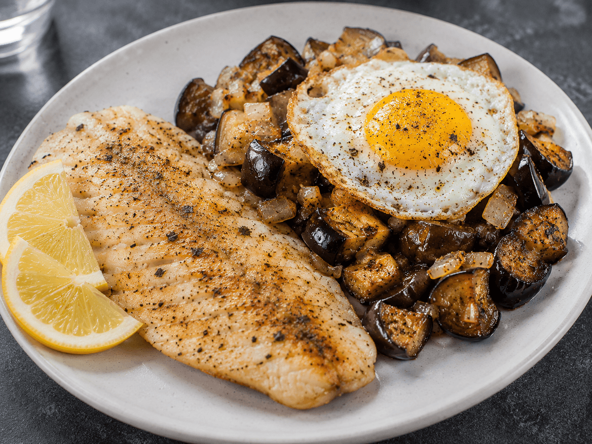 Tilapia & Roasted Eggplant Protein Plate